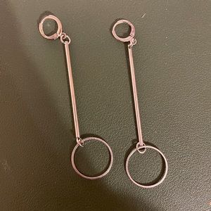 Circle geometric drop earrings